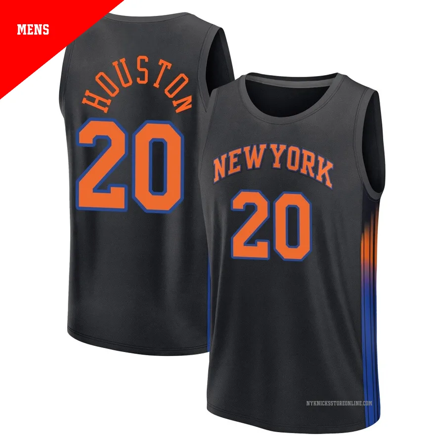Allan Houston ＃20 New York Knicks 2024/25 Men's Fast Break Black Statement Edition Jersey