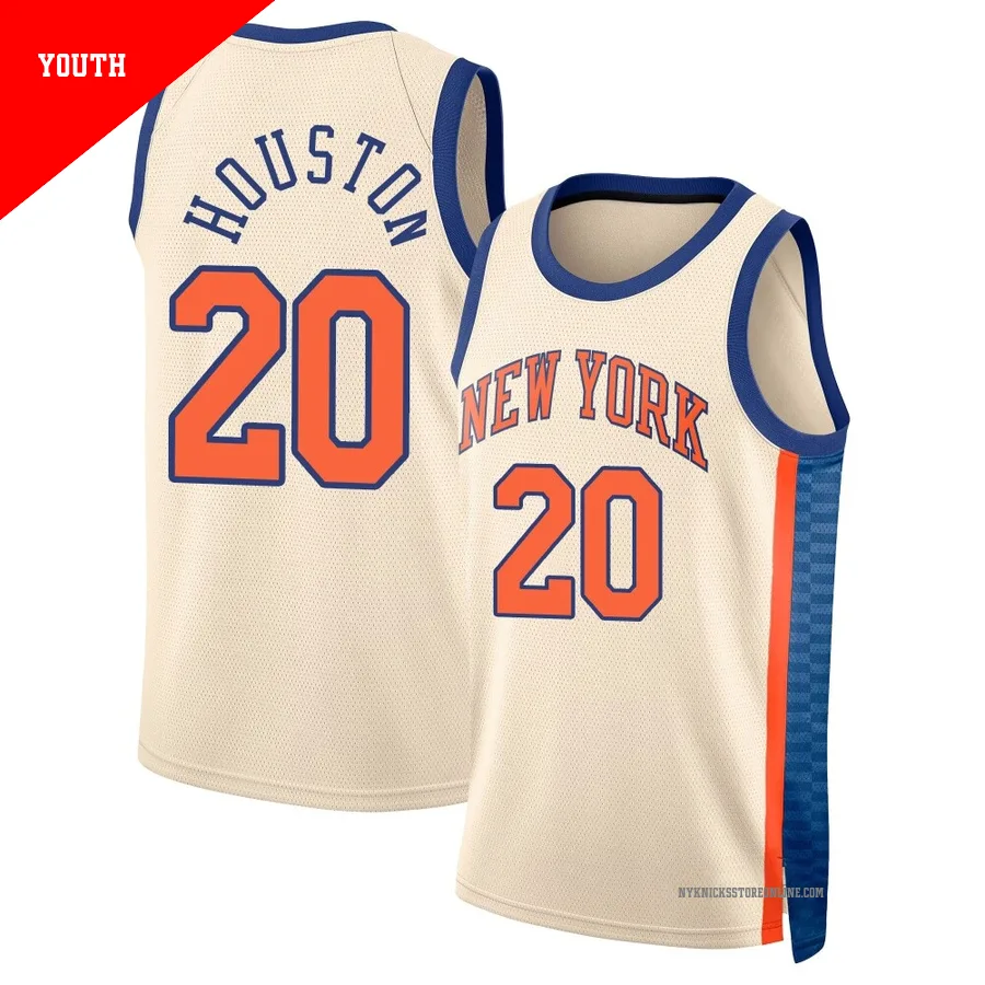 Allan Houston ＃20 New York Knicks Swingman 2025/26 Youth Cream City Edition Jersey
