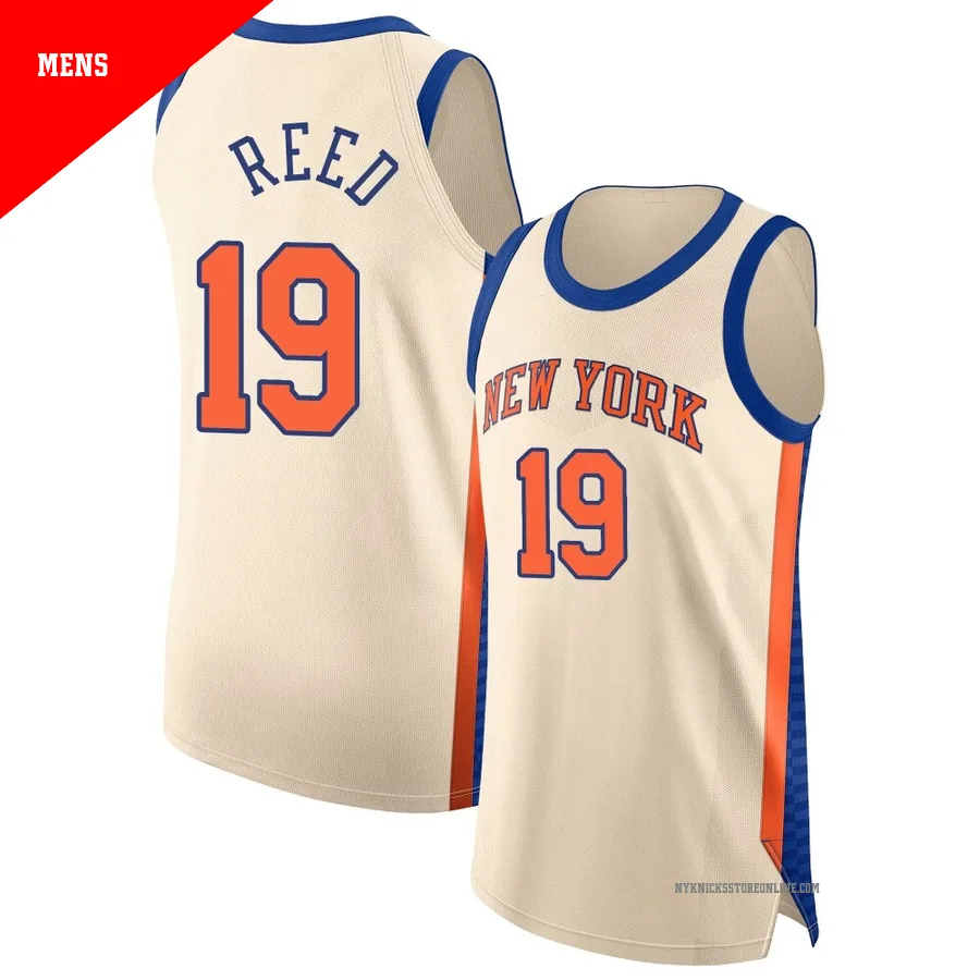 Willis Reed ＃19 New York Knicks Authentic 2025/26 Men's Cream City Edition Jersey