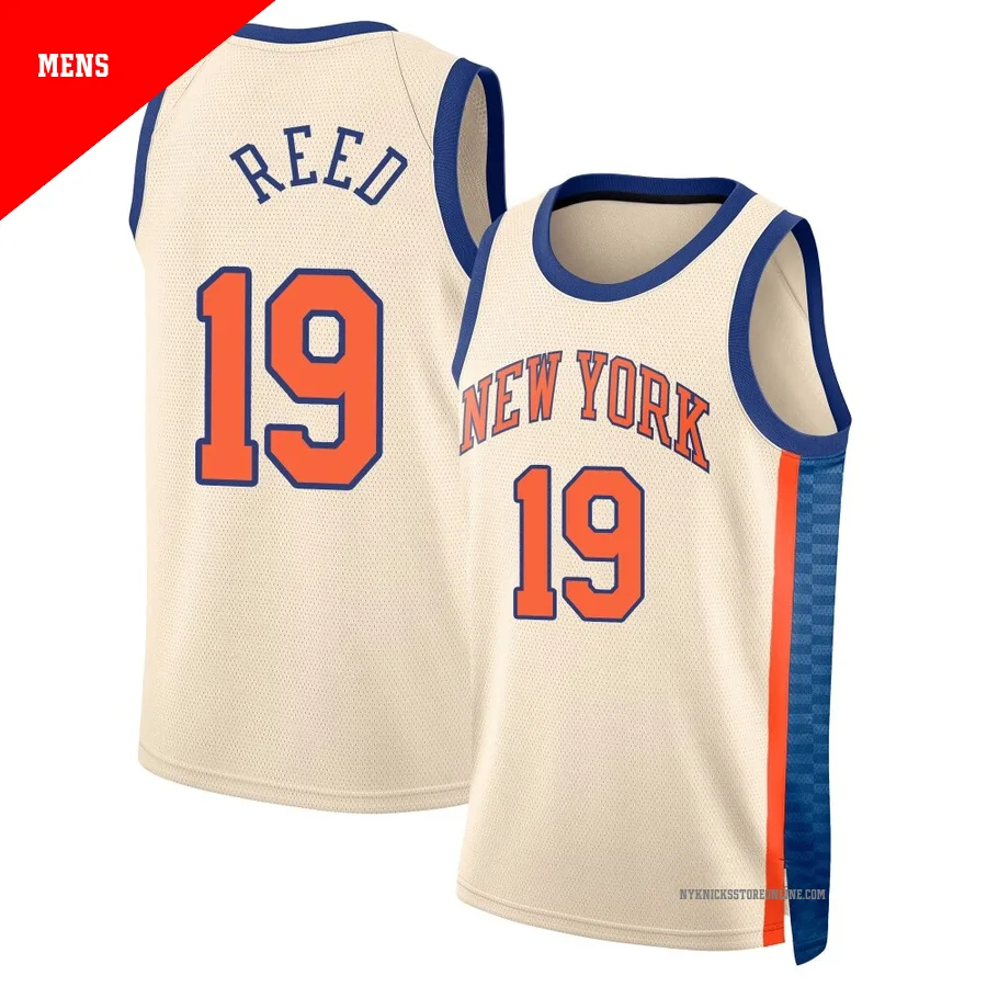 Willis Reed ＃19 New York Knicks Swingman 2025/26 Men's Cream City Edition Jersey